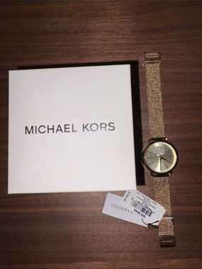 Michael Kors Gold Tone Mesh Bracelet Watch